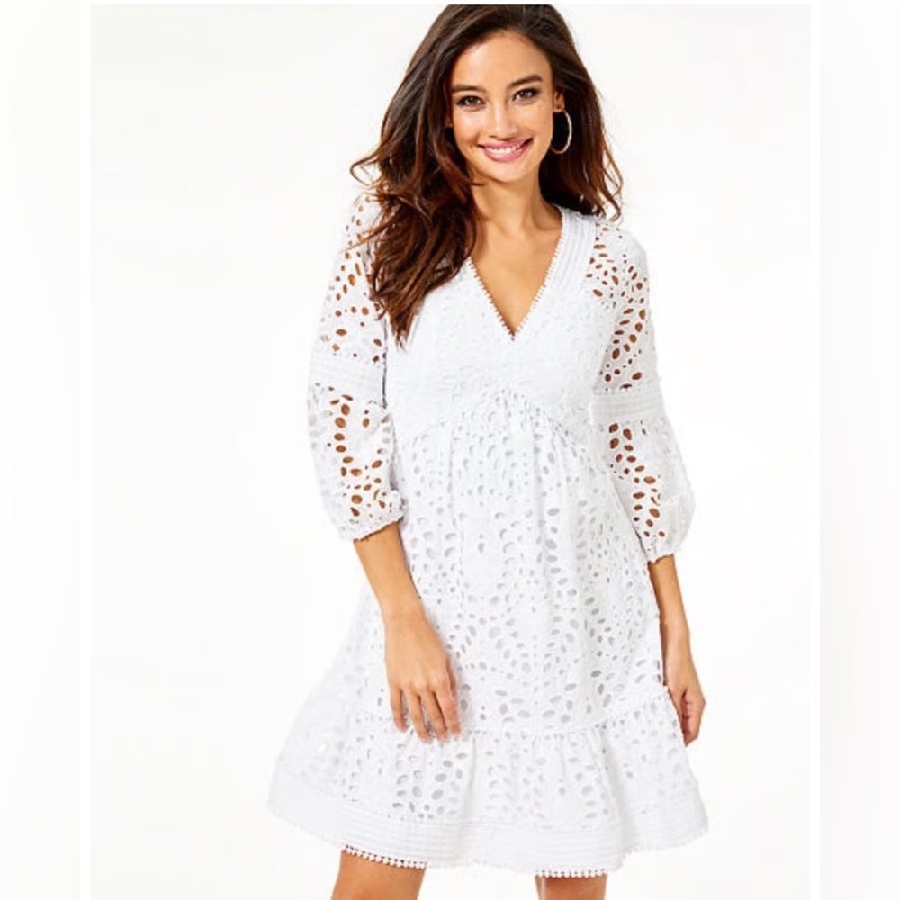 Lilly Pulitzer White Long Sleeve Dress